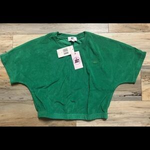 Juicy Couture-Womens Size Medium (8-10) MSRP $45 - Green Towel Terry Crop Top